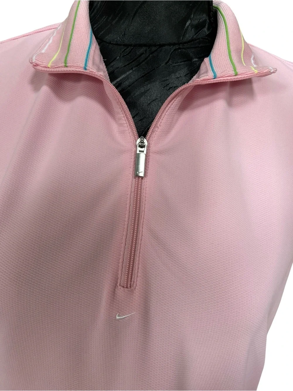 Nike Golf Pink 1/4 Zip Polo Womens Medium Athletic Fit Top Back to School